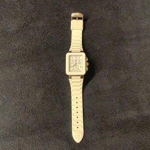 Michele watch white rubber band